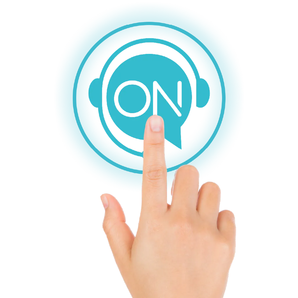 Hand with ON Icon